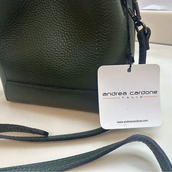 NWT Andrea Cardone Italia Green Leather Women's Bag - Picture 5 of 11